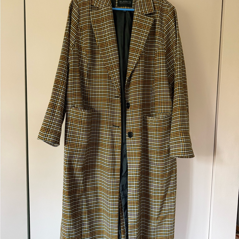 Eloquii Plaid Trench Coat